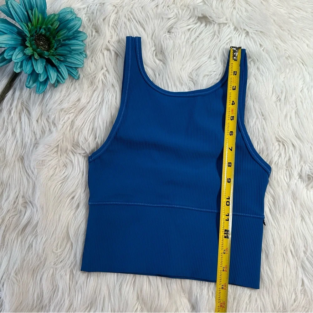 Lululemon • Women’s Power Pivot Tank Blue Ribbed